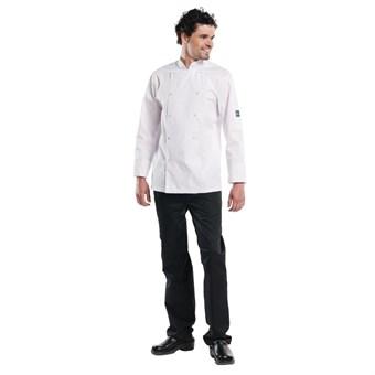 Veste de cuisine mixte Chaud Devant Hilton Poco manches longues blanche XXL