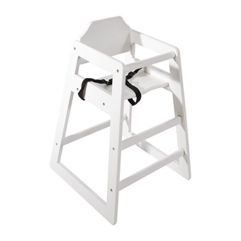 Chaise haute en bois blanche Bolero
