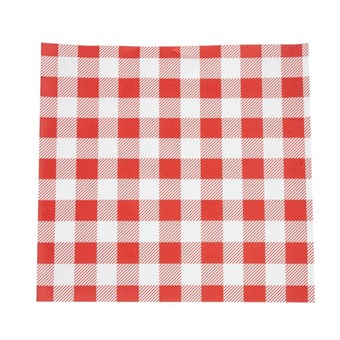 Papier ingraissable vichy rouge (lot de 200)