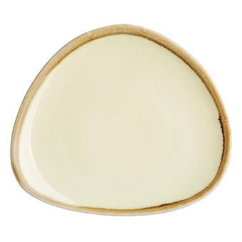 Assiettes triangulaires Olympia Kiln 165mm sable (Lot de 6)