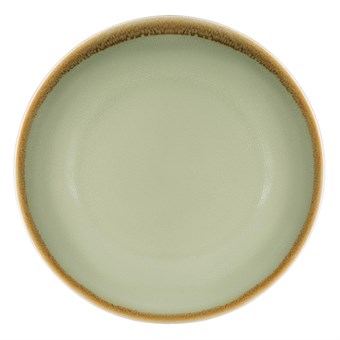 Assiette plate ronde couleur mousse Kiln Olympia 230mm lot de 6