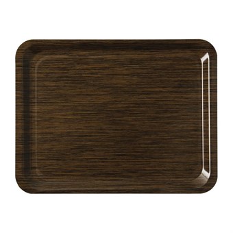 Plateau de service en mélamine Roltex Casino 430x330mm antidérapant wengé