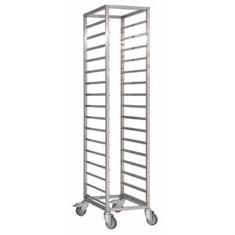 Chariot à glissières inox Gastro M GN 2/1 18 niveaux