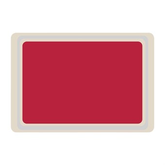 Plateau de service en polyester Roltex Euronorme 530x370mm rouge