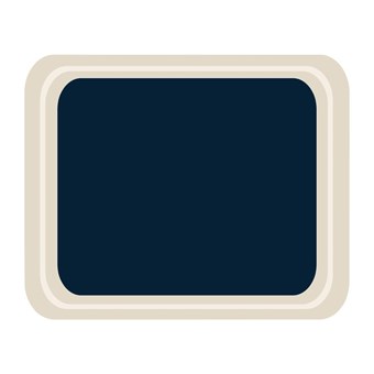 Plateau de service en polyester Roltex Cafétéria 325 x 265mm bleu