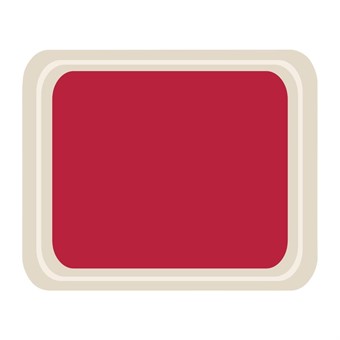 Plateau de service en polyester Roltex Cafétéria 420x320mm rouge