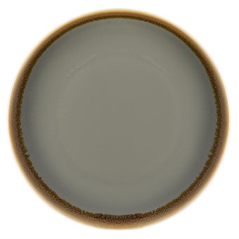 Assiettes plates rondes Olympia Kiln grises 230mm
