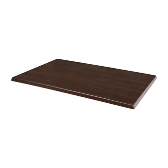 Plateau de table rectangulaire pré percé Bolero coloris marron foncé