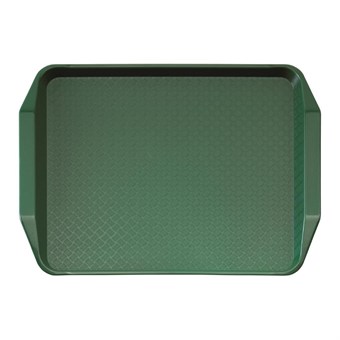 Plateau rectangulaire avec poignées en polypropylène Fast Food Cambro vert 43 cm