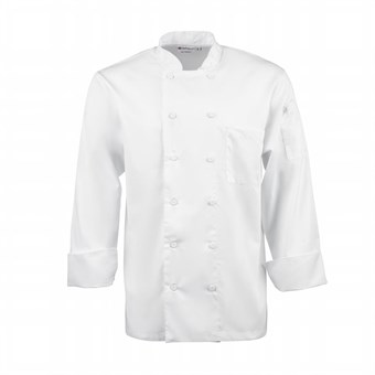 Veste de cuisine mixte blanche à manches longues Chef Works Calgary Cool Vent L