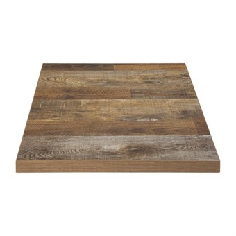 Plateau de table carré Bolero effet bois vieilli