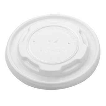 Couvercles plats compostables en CPLA Vegware 230 ml (x1000)
