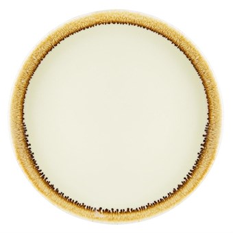 Assiettes plates rondes couleur sable Kiln Olympia 178mm lot de 6 