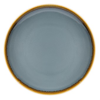 Assiettes plates rondes Olympia Kiln 178mm océan (Lot de 6)
