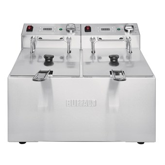 Friteuse double avec minuterie Buffalo - 2x5L 2x2,8kW