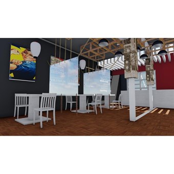 Mur de séparation recyclable 200x150cm PVC transparent