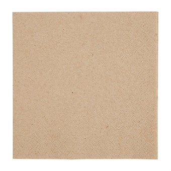 Serviettes cocktail recyclées 2 plis pliage 1/4 Fiesta Recyclable 240mm kraft (lot de 4000)