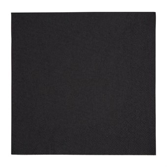 Serviettes dîner 3 plis format 1/4 Fiesta Recyclable 400mm noires (lot de 1000)