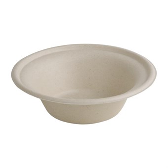 Bols ronds compostables en bagasse coloris naturel Fiesta Green (lot de 50)