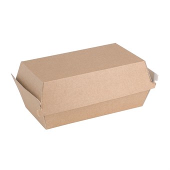 Boîtes kraft avec couvercles à charnière compostables Fiesta Green
