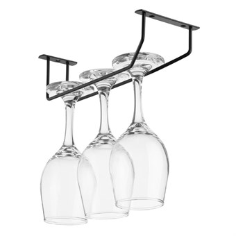 Support de verres à pied noir Olympia 254 mm 