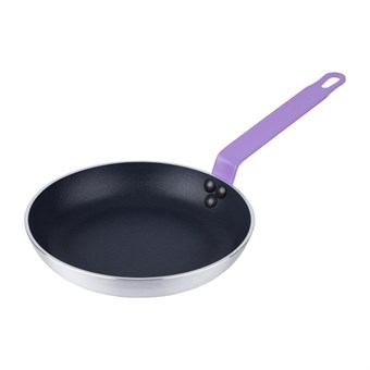 Poêle aluminium antiadhésive Teflon Platinum Plus Hygiplas avec manche violet 240mm