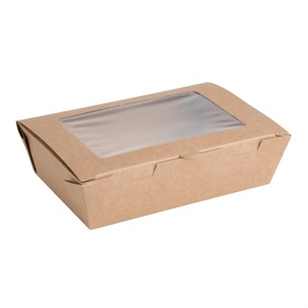 Boîtes salade avec fenêtre en PLA Fiesta Green (lot de 200)
