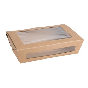 Boîtes salade avec fenêtre en PLA Fiesta Green (lot de 200)