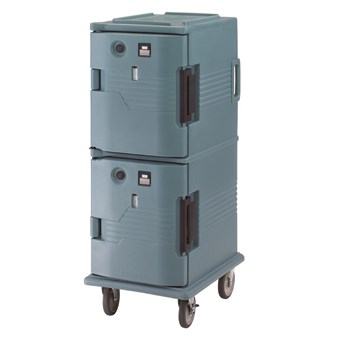 Chariot isotherme avec porte supérieure chauffante Cambro Ultra Camcart UPCHT8002401 bleu ardoise