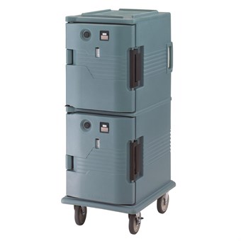 Chariot isotherme avec portes chauffantes Cambro Ultra Camcart UPCH8002401 bleu ardoise