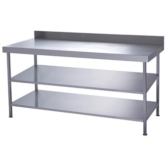 Table murale inox avec 2 étagères inférieures Parry 600(P)mm
