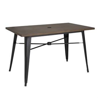 Table d'extérieur en aluminium et bois Bolero Complete 120x76 cm bois noir