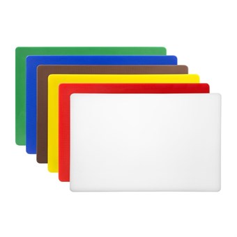 Lot de 7 planches à découper basse densité Hygiplas 455x305x20mm (sans support ni poster)