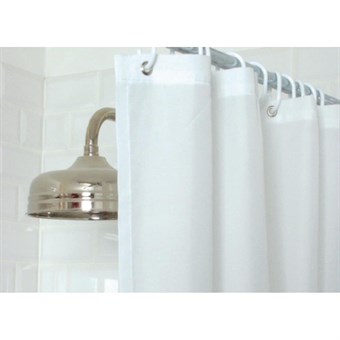 Rideau de douche uni Mitre Essentials blanc