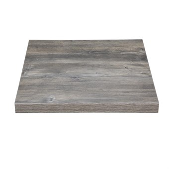 Plateau de table carré pré-percé en mélamine Bolero gris 