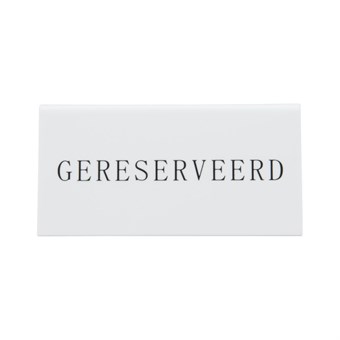 Chevalets table réservée Securit "Gereserveerd" (lot de 5)