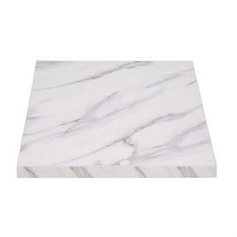 Plateau de table carré pré-percé Bolero effet marbre 