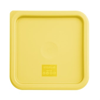 Petit couvercle carré pour boîte de conservation Hygiplas jaune 