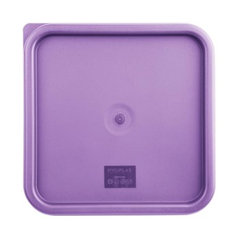 Couvercle carré en polyéthylène pour boîte alimentaire Hygiplas violet