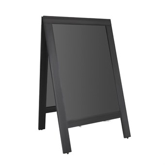 Panneau de trottoir avec cadre en bois noir Olympia 700x1200mm