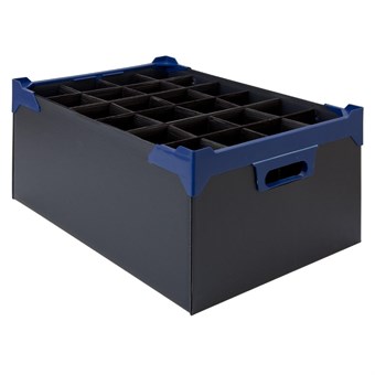Boîte de transport pour verres à pied Beaumont 500x345x200mm (lot de 5)