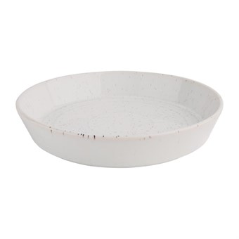 Bols plats ronds mouchetés blancs Olympia Cavolo 220mm (lot de 4)