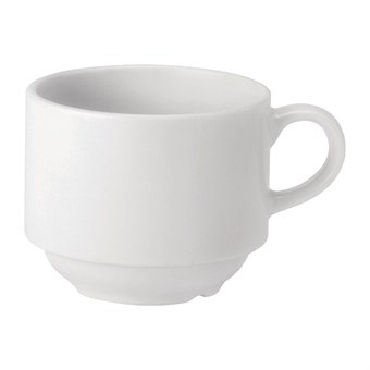 Tasses empilables Utopia Pure White 200 ml (lot de 24)