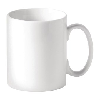 Mugs à bords droits blancs Utopia Titan 340 ml (lot de 48)