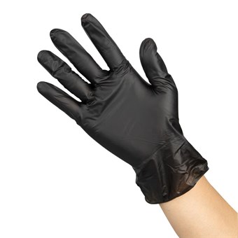 Gants vinyle non poudrés Hygiplas noirs 