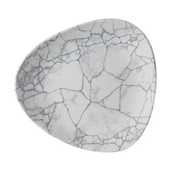 Assiettes triangulaires Churchill Studio Prints Kintsugi Pearl Lotus Grey 254mm (Lot de 12)