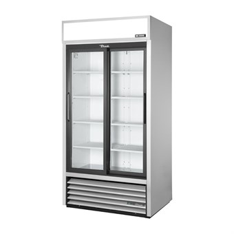 Vitrine positive libre service 2 portes coulissantes True GDM-33-HC-LD ALU