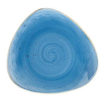 Assiettes triangulaires Churchill Stonecast Cornflower Blue 197mm (Lot de 12)