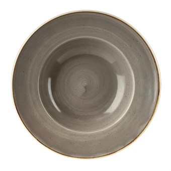 Bols à bord large Churchill Stonecast Peppercorn Grey 240mm (Lot de 12)