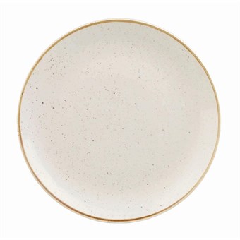 Assiettes rondes Churchill Stonecast Barley White 217mm (Lot de 12)